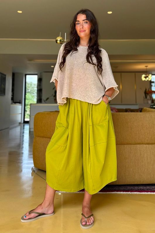 Oscar Pleat Culotte Olive